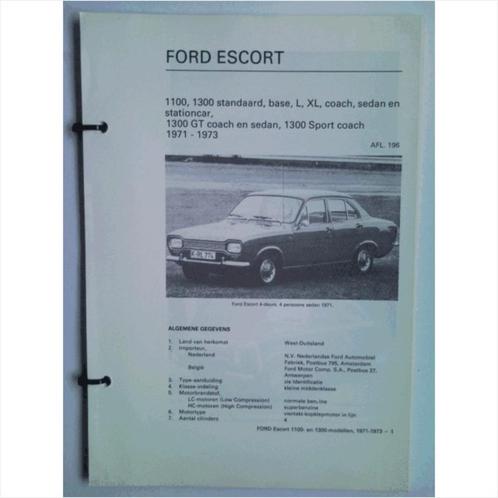 Ford Escort Vraagbaak losbladig 1971-1973 #1 Nederlands, Boeken, Auto's | Boeken, Gelezen, Ford, Ophalen of Verzenden