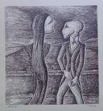 ARMAND SIMON / SURREALISME / ZW-W LITHO / 66x50cm / SIG, Ophalen of Verzenden