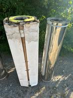 Dubbelwandige roestvrijstalen buizen, Doe-het-zelf en Bouw, Buizen en Afvoer, Ophalen, Nieuw, Minder dan 2 meter, 80 mm of meer