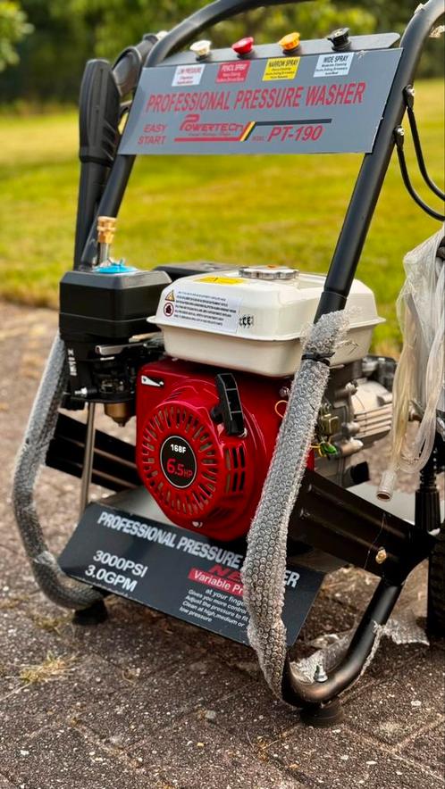 Hogedrukreiniger Benzine, Tuin en Terras, Hogedrukreinigers, Nieuw, Benzine, Met regelbare waterdruk, Met autostop en -start, Ophalen