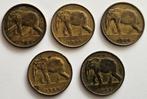 Lot 5 x 1 Frank - Belgisch Congo 1944, Setje, Overig, Ophalen of Verzenden