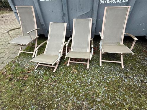 Stoel die 3 posities kan innemen, Tuin en Terras, Tuinstoelen, Gebruikt, Aluminium, Verstelbaar, Ophalen