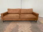 Ensemble de canapé 4 places en tissu cognac HEEL BE LIVRAISO, 75 à 100 cm, Enlèvement ou Envoi, Banc droit, Comme neuf