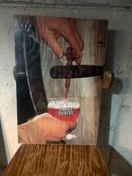 Drie kaders bieren - Maes/Mort Subite/St Louis, Verzamelen, Biermerken, Ophalen, Gebruikt, Reclamebord, Plaat of Schild, Overige merken
