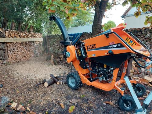 Hakselaar Eliet Prof 6 On Wheels  - demo machine 1 jaar oud, Tuin en Terras, Hakselaars, Zo goed als nieuw, Ophalen of Verzenden