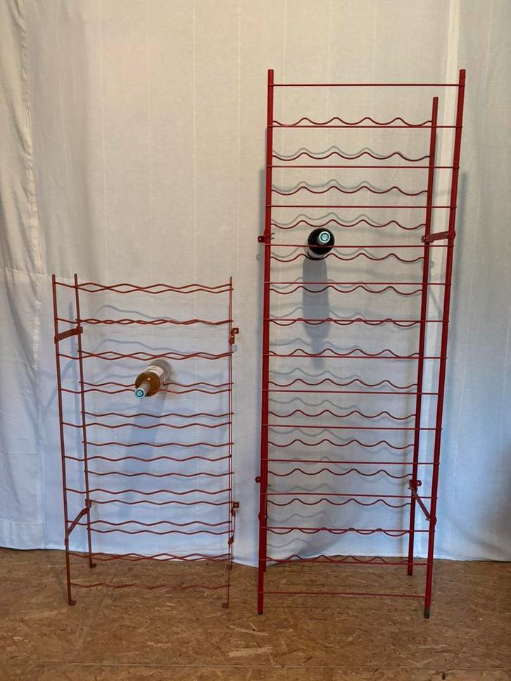 Wijnrek retro vintage 2 (kan apart of samen), Maison & Meubles, Accessoires pour la Maison | Porte-bouteilles, Enlèvement