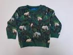 Mt 92 Groene sweater met neushoorns tussen planten, Kinderen en Baby's, Kinderkleding | Maat 92, Trui of Vest, Ophalen of Verzenden
