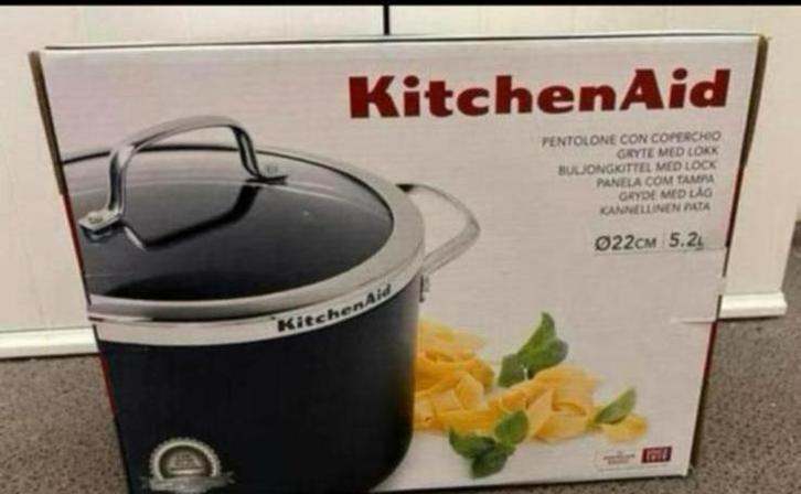 kitchenaid kookpotten 2delig nieuw (VASTE PRIJS) zie foto’s, Huis en Inrichting, Keuken | Potten en Pannen, Nieuw, Kookpan of Snelkookpan
