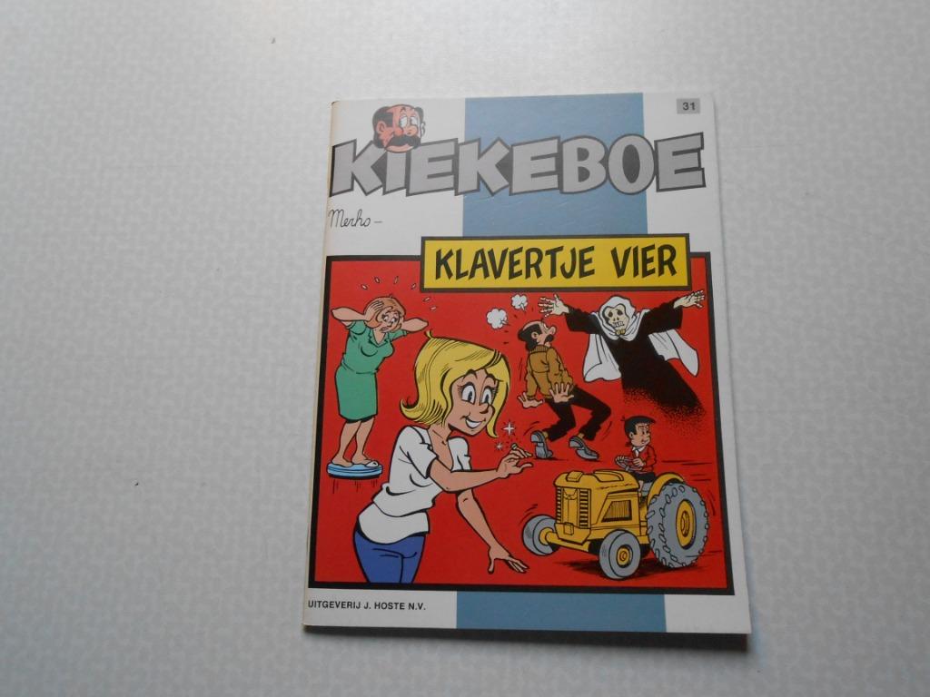 kiekeboe 31 Klavertje vier 1986 1 ste druk., Eén stripboek, Merho, Ophalen of Verzenden, Zo goed als nieuw