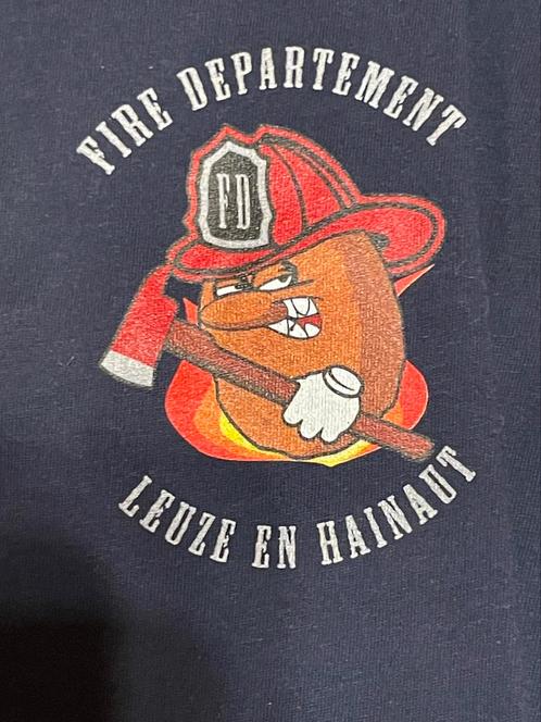 Tee-shirts POMPIERS  Leuze- en Hainaut Taille L, Collections, Objets militaires | Général