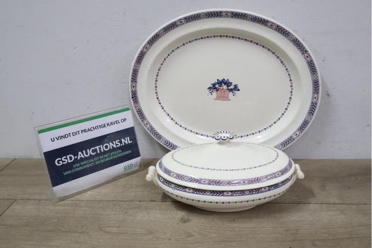 Prachtige Brocante Engelse Schaal, Antiquités & Art, Antiquités | Services (vaisselle) complet