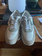 Sneakers voor dames  echt leer beige/wit en groen., Ophalen, Beige, Nieuw, Sneakers
