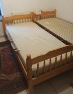 2 X 1 persoonsbed ( apart als stapelbed), Huis en Inrichting, Slaapkamer | Bedden, Ophalen, 90 cm, Beige, Tweepersoons