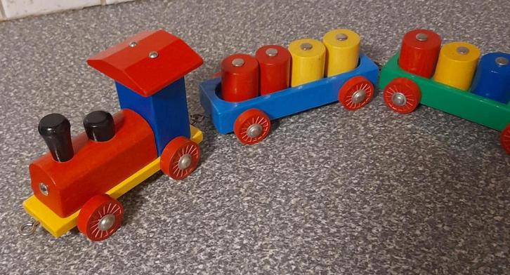 Houten  speelgoed, Kinderen en Baby's, Speelgoed | Houten speelgoed, Zo goed als nieuw, Duw- of Trekspeelgoed, Ophalen of Verzenden