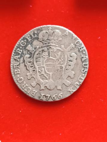 Pays-Bas autrichiens 1 escalin 1766 Bruxelles, Enlèvement ou Envoi, Monnaie en vrac, Argent, Argent