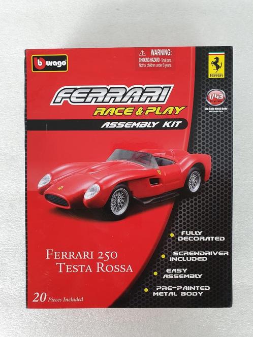 Burago: Ferrari Race and Play Assembly Kit (nieuw), Hobby en Vrije tijd, Modelauto's | 1:43, Nieuw, Auto, Ophalen of Verzenden