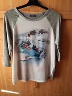 Blouse / truitje / wit/grijs met glitters maat M, Maat 38/40 (M), Ophalen of Verzenden, Zo goed als nieuw, Wit