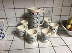 Pichet et tasses en céramique Gudrun vintage, Enlèvement ou Envoi