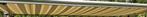 Zonneluifel, 4m lichtgrijs geel gestreept, Ophalen