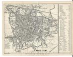 1873 - Gent stadsplan, Antiek en Kunst, Kunst | Etsen en Gravures, Verzenden