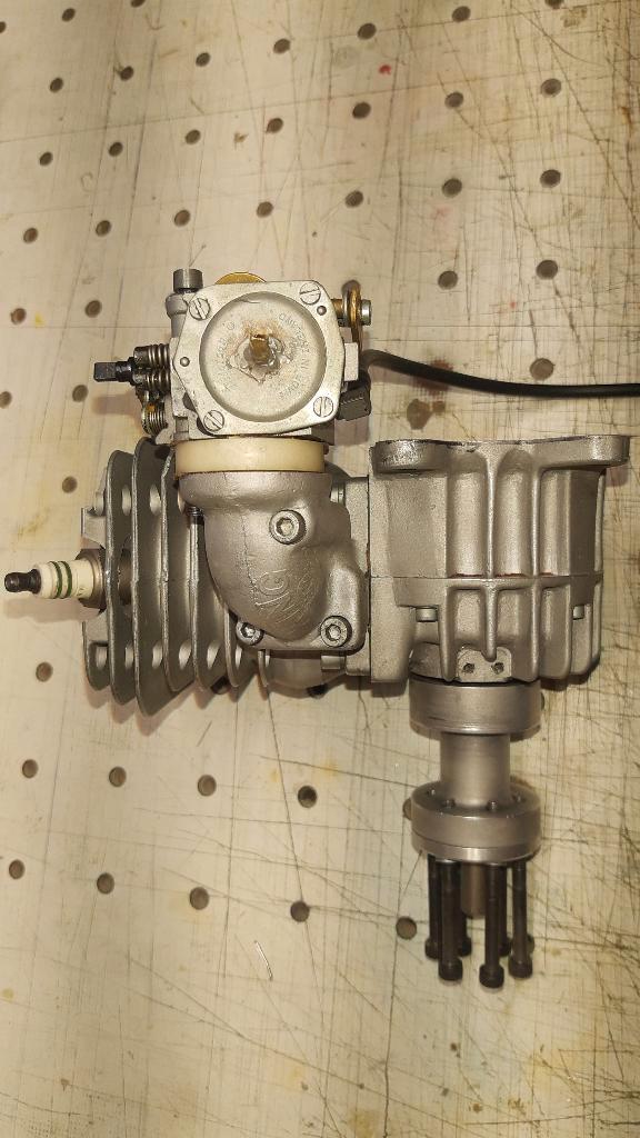 Motor King 70 cc met demper, Hobby en Vrije tijd, Modelbouw | Radiografisch | Vliegtuigen, Gebruikt, Benzine, Ophalen of Verzenden