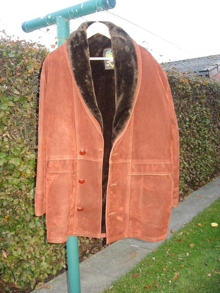 herenjas in leder - maat 54, Kleding | Heren, Jassen | Winter, Zo goed als nieuw, Maat 52/54 (L), Ophalen of Verzenden