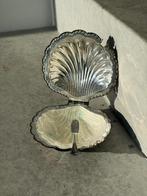 Coque de beurrier vintage en métal argenté complète !, Enlèvement ou Envoi