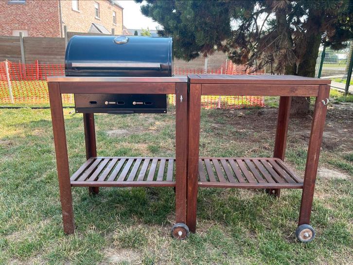 Barbecue houtskool, Tuin en Terras, Houtskoolbarbecues, Gebruikt, Met accessoires, Ophalen