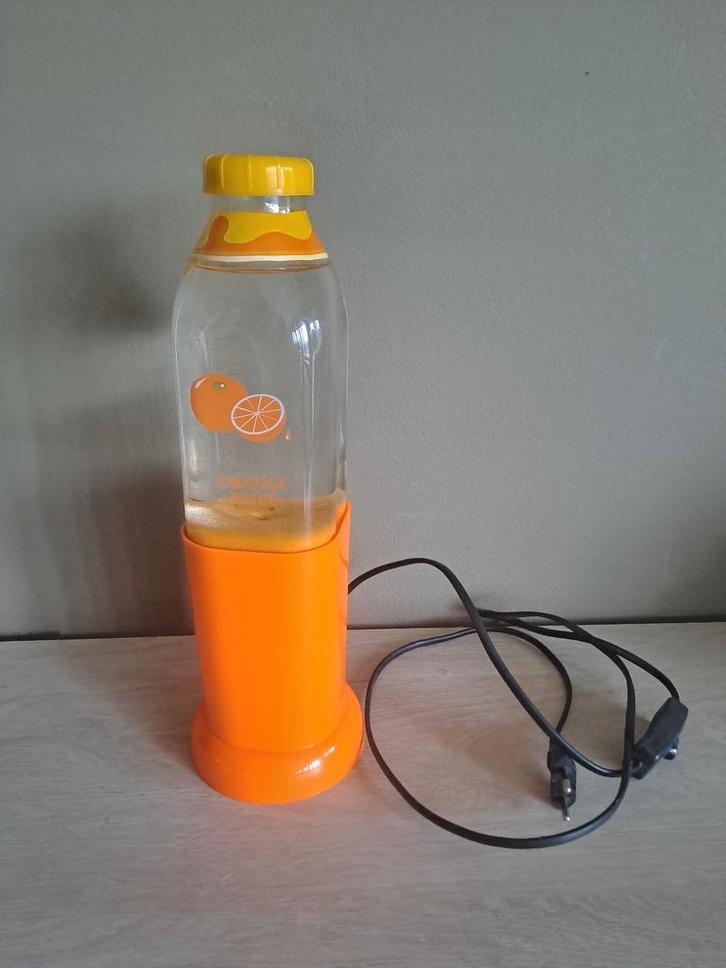 Unieke vintage Orange Juice lavalamp, Maison & Meubles, Lampes | Lampes de table, Comme neuf, Enlèvement