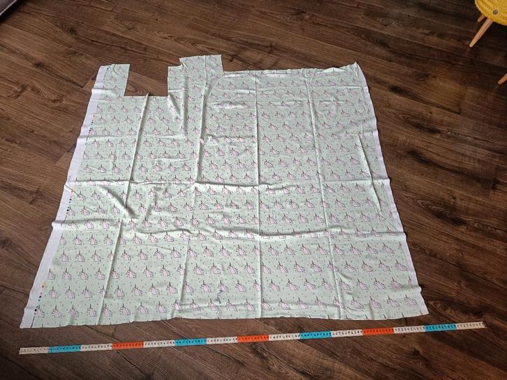 Pakket stofjes afmetingen staan vermeld jersey, Hobby en Vrije tijd, Stoffen en Lappen, Gebruikt, Overige materialen, 120 cm of meer