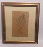 Eugène Verboeckhoven (1798–1881) Originele potloodtekening, Enlèvement