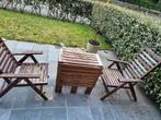 Ikea Applaro Table + 4 chaise de jardin., Jardin & Terrasse, Ensembles de jardin, Bois, 4 places, Utilisé, Chaise