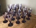 Brocante set originele, paarse art deco glazen, Ophalen of Verzenden