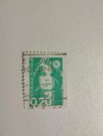 Een Franse postzegel van Frankrijk kleur licht groen, Timbres & Monnaies, Timbres | Surinam, Enlèvement