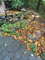 Grote smeedijzeren kandelaar met 3 takken, Tuin en Terras, Ophalen