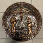 Rood Koperen Hangbord - Christus, Antiek en Kunst, Antiek | Religieuze voorwerpen, Ophalen of Verzenden