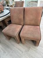 Gratis 5 stoelen op wieltjes, Huis en Inrichting, Ophalen, Gebruikt, Bruin, Stof