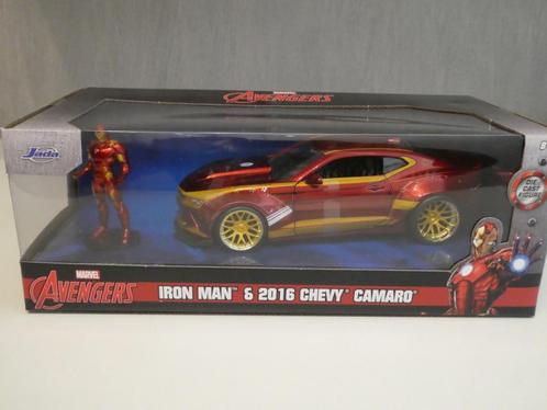 Iron Man - 2016 Chevy Camaro - Jada Schaal 1:24, Hobby en Vrije tijd, Modelauto's | 1:24, Nieuw, Auto, Jada, Ophalen of Verzenden