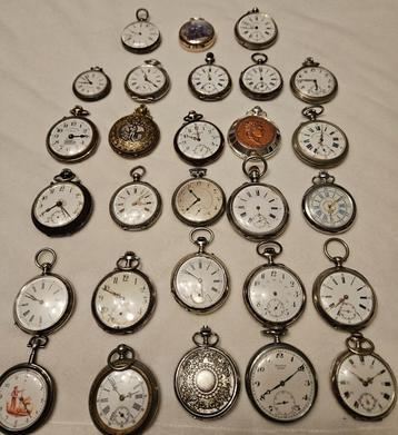 Set van 28 vintage zakhorloges beschikbaar voor biedingen