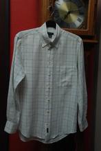 Beige „Gant” Regular Fit shirt met blauwe ruiten, maat M, Beige, Zo goed als nieuw, Gant, Halswijdte 39/40 (M)