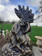 PRACHTIGE BRONS GEPATINEERDE GIETIJZEREN HAAN, Tuin en Terras, Tuinbeelden, Ophalen of Verzenden, Nieuw, Overige materialen, Dierenbeeld