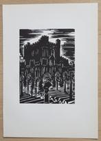 Houtsnede Frans Masereel: Gent  - het Gravensteen, Antiek en Kunst, Verzenden