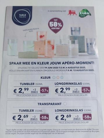 DELHAIZE spaarzegels TABLE TALKS  beschikbaar voor biedingen