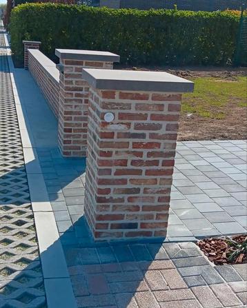 1 blauwsteen/deksteen 50x50x5 in perfecte staat., Tuin en Terras, Tegels en Klinkers, Ophalen, Zo goed als nieuw