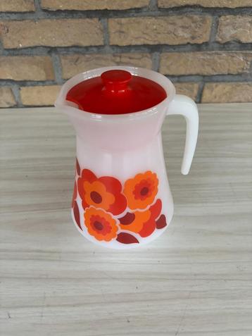 Arcopal France Waterkan in Lotus Design - Jaren ‘70, Assiettes(s), Comme neuf, Verre, Enlèvement