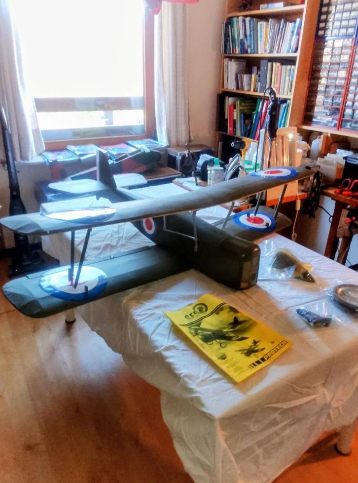 Protech SE5 tweedekker, Hobby en Vrije tijd, Modelbouw | Radiografisch | Vliegtuigen, Nieuw, Benzine, Ophalen