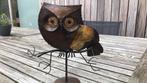 Uil in metaal handgemaakt, Antiek en Kunst, Kunst | Beelden en Houtsnijwerken, Ophalen of Verzenden
