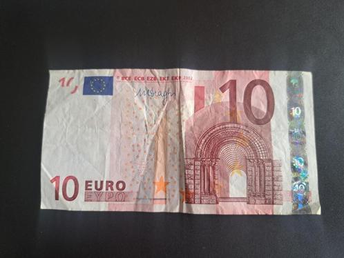 2002 Duitsland 10 euro oude serie Draghi code P019, Postzegels en Munten, Bankbiljetten | Europa | Eurobiljetten, Los biljet, Duitsland