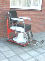 1 Belmont  Takara kappersstoel - barbierstoel, Huis en Inrichting, Stoelen, Ophalen, Gebruikt, Wit, Metaal