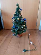 Kleine kerstboom met versiering en verlichting, Ophalen of Verzenden, Gebruikt